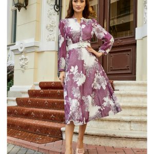 rochie-luana-alba-cu-imprimeu-mov-si-curea-in-talie-1042629-843882-4.jpeg Rochie Luana alba cu imprimeu mov si curea in talie