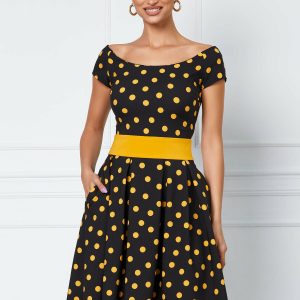 rochie-luana-neagra-cu-buline-galbene-1044345-842493-4.jpeg Rochie Luana neagra cu buline galbene