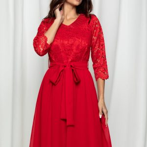 rochie-luana-rosie-cu-dantela-si-voal-955830-765516-4.jpeg Rochie Luana rosie cu dantela si voal