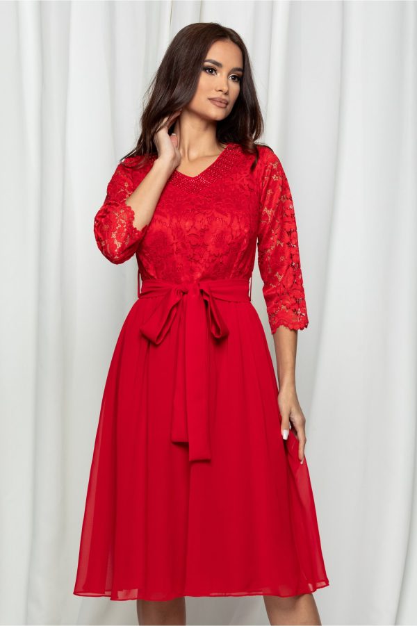 rochie-luana-rosie-cu-dantela-si-voal-955830-765516-4.jpeg Rochie Luana rosie cu dantela si voal
