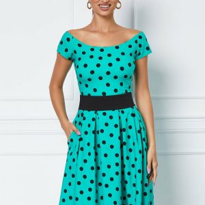 rochie-luana-verde-cu-buline-negre-1044369-842514-4.jpeg Rochie Luana verde cu buline negre