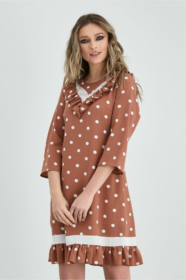 rochie-ludmila-maro-cu-buline-si-volanase-999435-810579-4.jpeg Rochie Ludmila maro cu buline si volanase