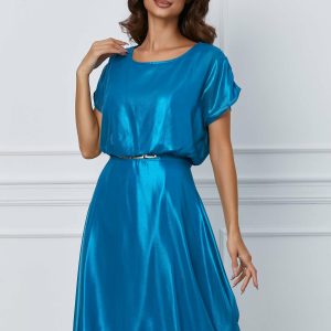 rochie-maira-turcoaz-metalizat-si-accesoriu-in-talie-1063893-859389-4.jpeg Rochie Maira turcoaz metalizat si accesoriu in talie