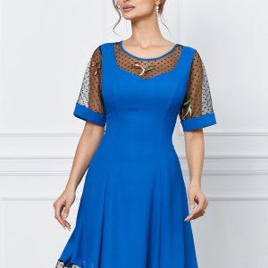 rochie-mara-albastra-cu-broderie-florala-1030995-833286-4.jpeg Rochie Mara albastra cu broderie florala