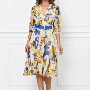 rochie-mara-bej-cu-imprimeuri-galbene-si-albastre-1049955-848487-4.jpeg Rochie Mara bej cu imprimeuri galbene si albastre