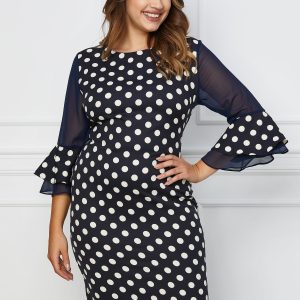 rochie-mara-bleumarin-cu-buline-si-maneci-clopot-1076718-868617-4.jpeg Rochie Mara bleumarin cu buline si maneci clopot