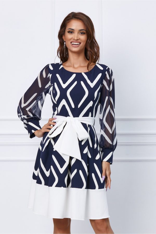rochie-maria-bleumarin-cu-insertii-albe-1052496-851616-4.jpeg Rochie Maria bleumarin cu insertii albe