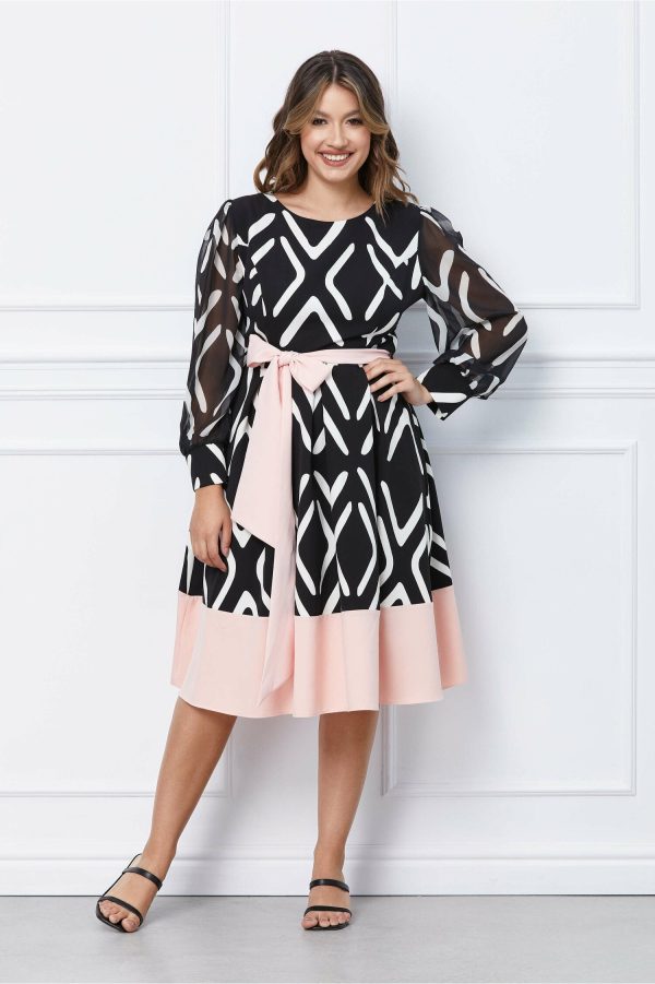 rochie-maria-neagra-cu-insertii-roz-1052526-849696-4.jpeg Rochie Maria neagra cu insertii roz