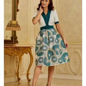 rochie-marina-alba-cu-imprimeuri-verzi-1043031-843051-4.jpeg Rochie Marina alba cu imprimeuri verzi