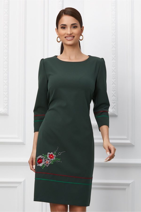 rochie-marina-kaki-cu-broderie-florala-1014042-819969-4.jpeg Rochie Marina kaki cu broderie florala