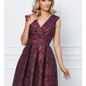 rochie-mariposa-magenta-din-brocard-cu-imprimeu-floral-906255-833961-4.jpeg Rochie Mariposa magenta din brocard cu imprimeu floral