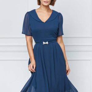rochie-marisa-bleumarin-cu-guler-rotund-si-cordon-in-talie-1069782-864849-4.jpeg Rochie Marisa bleumarin cu guler rotund si cordon in talie