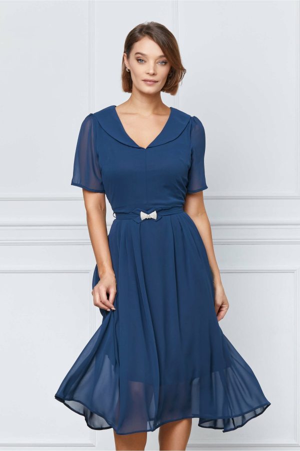 rochie-marisa-bleumarin-cu-guler-rotund-si-cordon-in-talie-1069782-864849-4.jpeg Rochie Marisa bleumarin cu guler rotund si cordon in talie