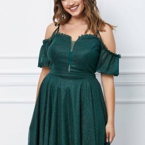 rochie-maya-verde-cu-glitter-si-umeri-goi-1051392-848958-4.jpeg Rochie Maya verde cu glitter si umeri goi