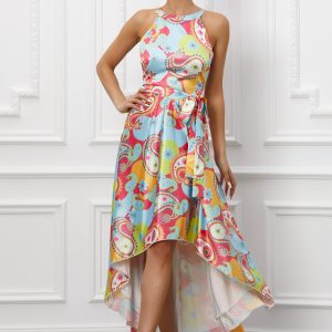 rochie-mbg-920016-817896-4.jpeg Rochie asimetrica MBG bleu cu imprimeu colorat