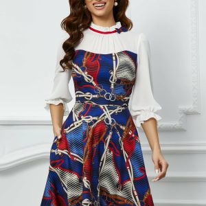 rochie-mbg-albastra-cu-imprimeuri-rosii-1011144-815385-4.jpeg Rochie MBG albastra cu imprimeuri rosii