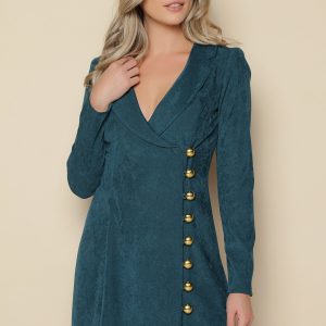 Rochie MBG albastru petrol tip sacou