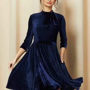 rochie-mbg-bleumarin-cu-funda-la-guler-979734-790011-4.jpeg Rochie MBG bleumarin cu funda la guler