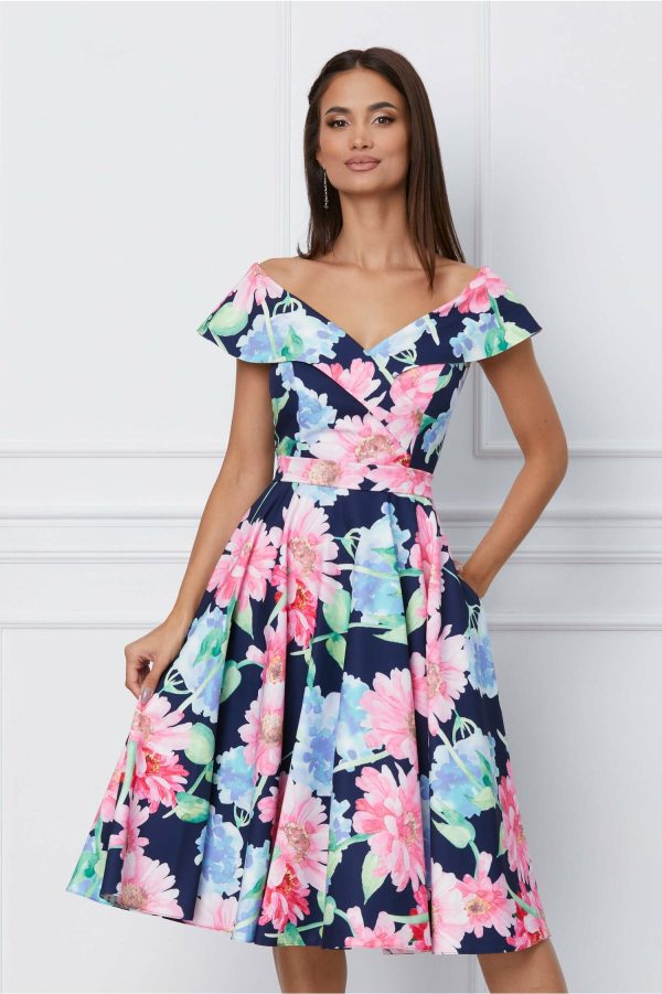 rochie-mbg-bleumarin-cu-imprimeuri-florale-roz-1064445-858828-4.jpeg Rochie MBG bleumarin cu imprimeuri florale roz