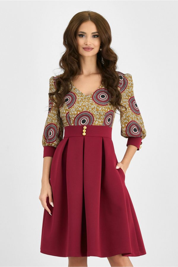 rochie-mbg-bordo-cu-nasturi-decorativi-in-talie-si-imprimeu-la-bust-993324-800631-4.jpeg Rochie MBG bordo cu nasturi decorativi in talie si imprimeu la bust