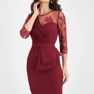 rochie-mbg-bordo-cu-peplum-in-talie-995370-802089-4.jpeg Rochie MBG bordo cu peplum in talie