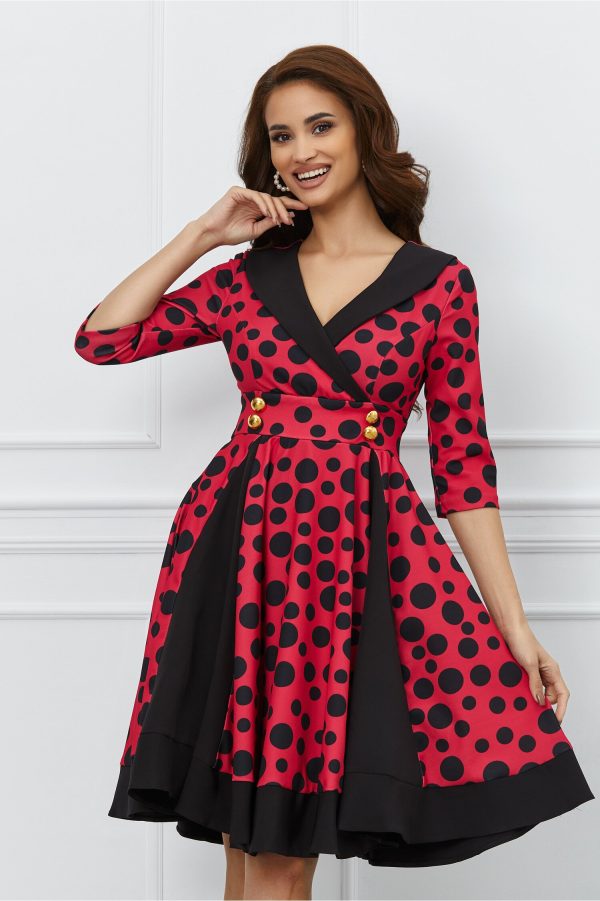 rochie-mbg-fucsia-cu-buline-negre-989739-831408-4.jpeg Rochie MBG fucsia cu buline negre
