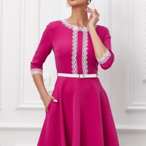 rochie-mbg-fucsia-cu-dantela-alba-1018113-819231-4.jpeg Rochie MBG fucsia cu dantela alba