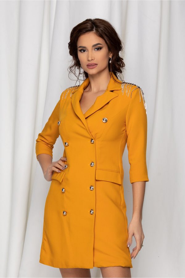 rochie-mbg-galbena-tip-sacou-cu-design-petrecut-si-aplicatii-la-umeri-951069-777775-4.jpeg Rochie MBG galbena tip sacou cu design petrecut si aplicatii la umeri