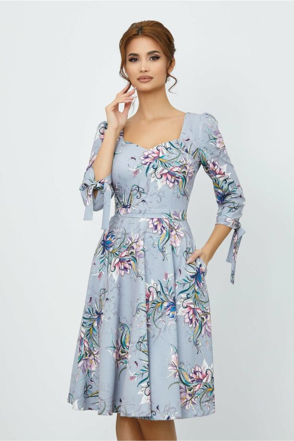 rochie-mbg-gri-cu-imprimeu-floral-si-banda-in-talie-1002477-808230-4.jpeg Rochie MBG gri cu imprimeu floral si banda in talie