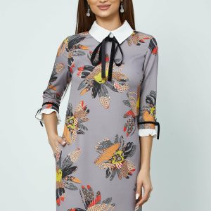 rochie-mbg-gri-cu-imprimeuri-si-guler-alb-1007856-813294-4.jpeg Rochie MBG gri cu imprimeuri si guler alb