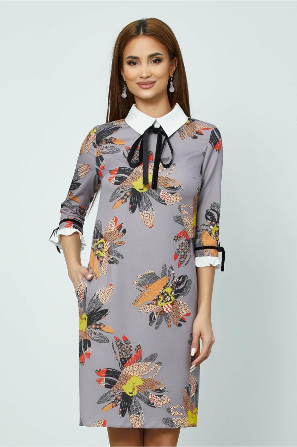 rochie-mbg-gri-cu-imprimeuri-si-guler-alb-1007856-813294-4.jpeg Rochie MBG gri cu imprimeuri si guler alb