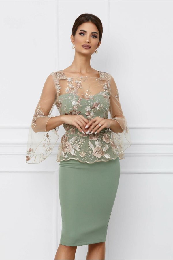 rochie-mbg-kaki-cu-maneci-clopot-si-peplum-in-talie-1071285-862905-4.jpeg Rochie MBG kaki cu maneci clopot si peplum in talie