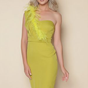 rochie-mbg-lime-cu-pene-la-bust-1048209-846201-4.jpeg Rochie MBG lime cu pene la bust
