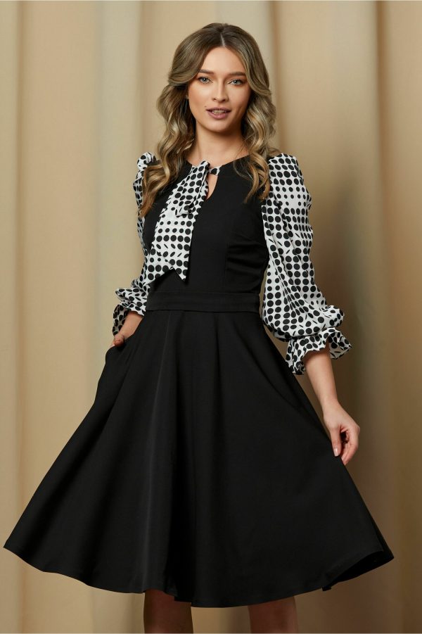 rochie-mbg-neagra-cu-funda-si-maneci-din-satin-985599-794325-4.jpeg Rochie MBG neagra cu funda si maneci din satin