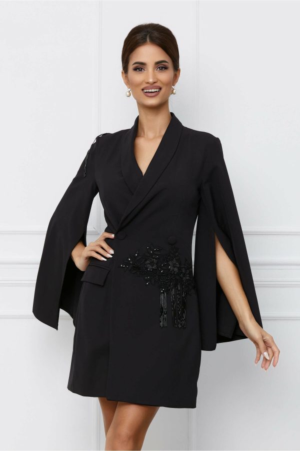 rochie-mbg-neagra-tip-sacou-cu-franjuri-in-talie-si-pe-umar-1071501-862845-4.jpeg Rochie MBG neagra tip sacou cu franjuri in talie si pe umar