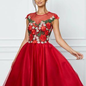 rochie-mbg-rosie-cu-broderie-florala-la-bust-1043046-838752-4.jpeg Rochie MBG rosie cu broderie florala la bust