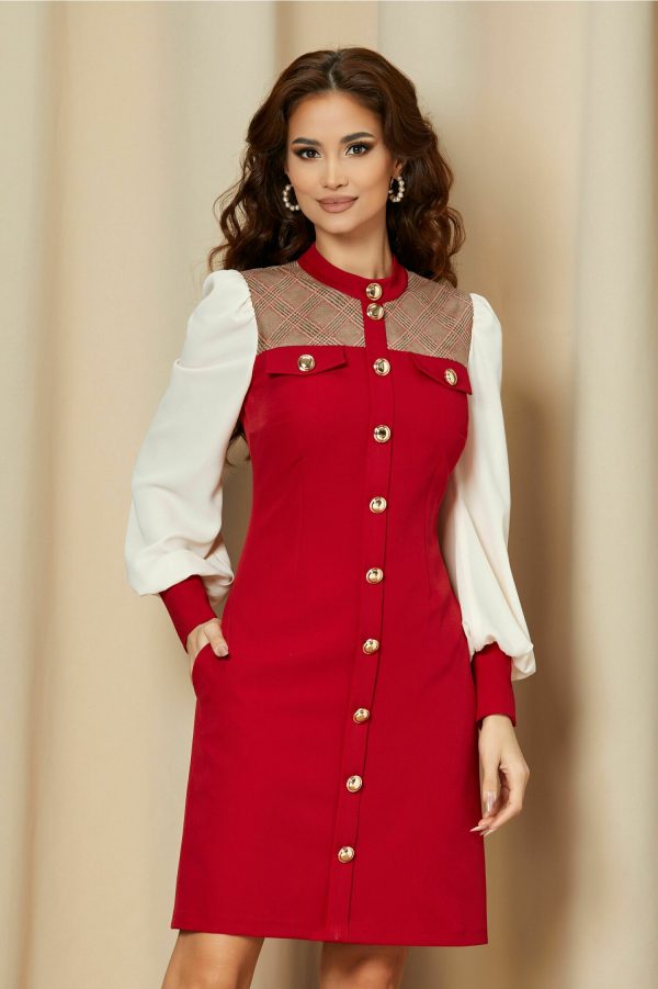 rochie-mbg-rosie-cu-maneci-albe-din-voal-983901-793503-4.jpeg Rochie MBG rosie cu maneci albe din voal