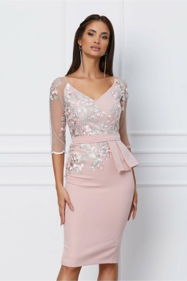 rochie-mbg-roz-cu-broderie-la-bust-si-peplum-in-talie-1064517-858858-4.jpeg Rochie MBG roz cu broderie la bust si peplum in talie
