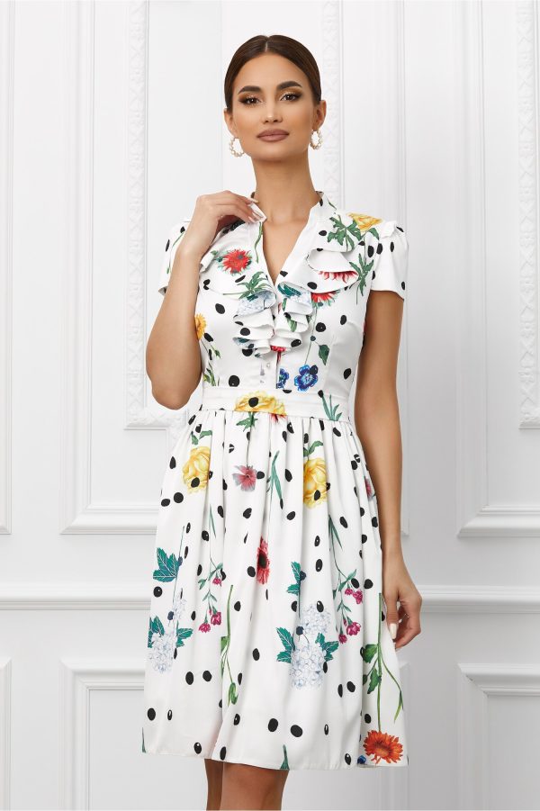 rochie-mbg-satinata-alba-cu-imprimeu-floral-si-buline-1018353-819321-4.jpeg Rochie MBG satinata alba cu imprimeu floral si buline