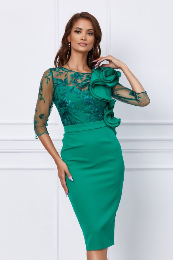 rochie-mbg-verde-cu-dantela-si-volan-maxi-la-bust-1056828-851034-4.jpeg Rochie MBG verde cu dantela si volan maxi la bust