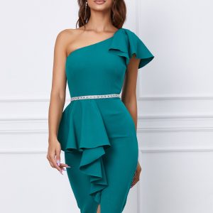 rochie-mbg-verde-cu-peplum-tip-volanas-frontal-si-strasuri-in-talie-1053402-850395-4.jpeg Rochie MBG verde cu peplum tip volanas frontal si strasuri in talie