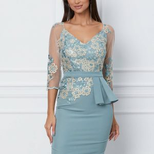rochie-mbg-verde-mint-cu-broderie-la-bust-si-peplum-in-talie-1064541-858873-4.jpeg Rochie MBG verde mint cu broderie la bust si peplum in talie