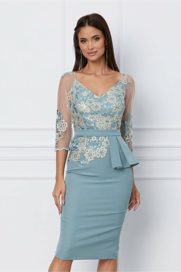 rochie-mbg-verde-mint-cu-broderie-la-bust-si-peplum-in-talie-1064541-858873-4.jpeg Rochie MBG verde mint cu broderie la bust si peplum in talie