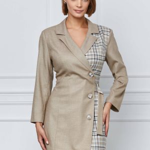 rochie-milena-tip-sacou-bej-cu-carouri-bleu-1070985-865479-4.jpeg Rochie Milena tip sacou bej cu carouri bleu