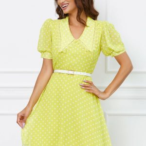 rochie-miley-galbena-cu-buline-albe-si-guler-mai-1049877-848031-4.jpeg Rochie Miley galbena cu buline albe si guler mai