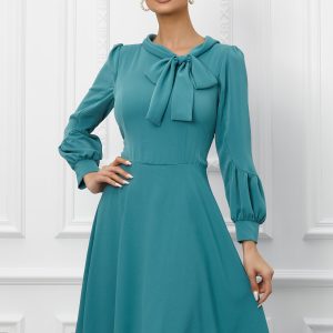 rochie-mirela-verde-mint-cu-guler-tip-esarfa-1013964-818058-4.jpeg Rochie Mirela verde mint cu guler tip esarfa