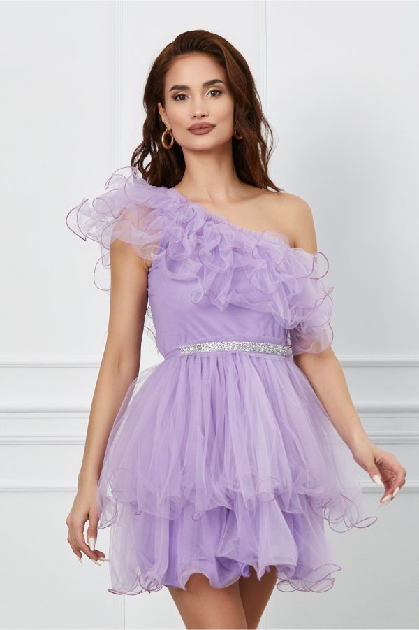 Rochie Miriam lila din tulle scurta