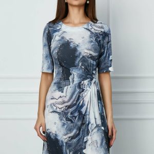 rochie-misha-gri-cu-imprimeu-divers-1024713-826635-4.jpeg Rochie Misha gri cu imprimeu divers