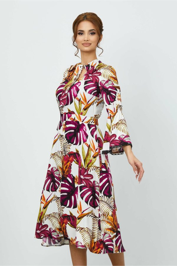 rochie-moze-alba-cu-imprimeuri-florale-fucsia-1006491-811275-4.jpeg Rochie Moze alba cu imprimeuri florale fucsia