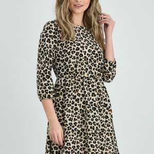 rochie-moze-beige-cu-imprimeu-animal-print-negru-1003386-808170-4.jpeg Rochie Moze beige cu imprimeu animal print negru